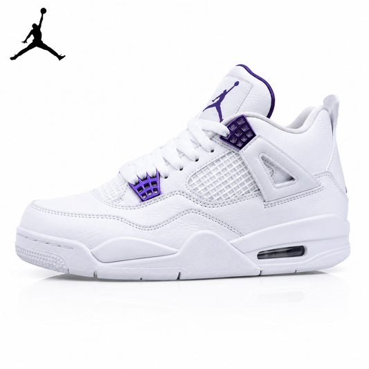 Air Jordan 4 Retro White and Purple