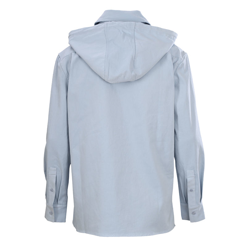 LOEWE  Cotton Long-Sleeve Hooded Shirt Jacket with Detachable Panels