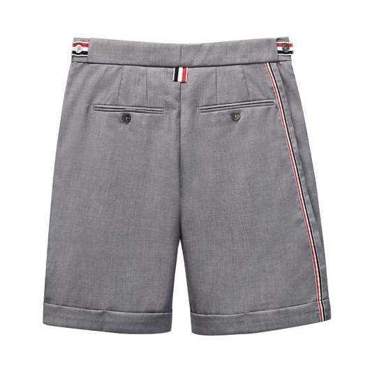 Thom BrowneMen's Suit Shorts - Cotton Signature 4-Bar Detail