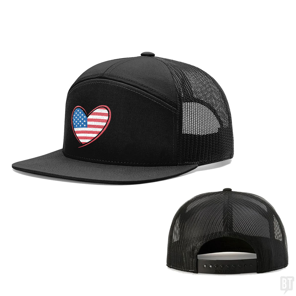 Heart US Flag Hats