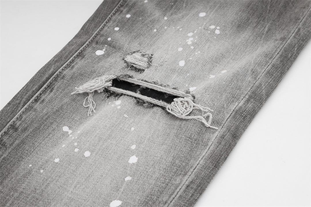 DSQ2 Men's Slim Fit Ripped Jeans – Dark Wash Stretch Denim