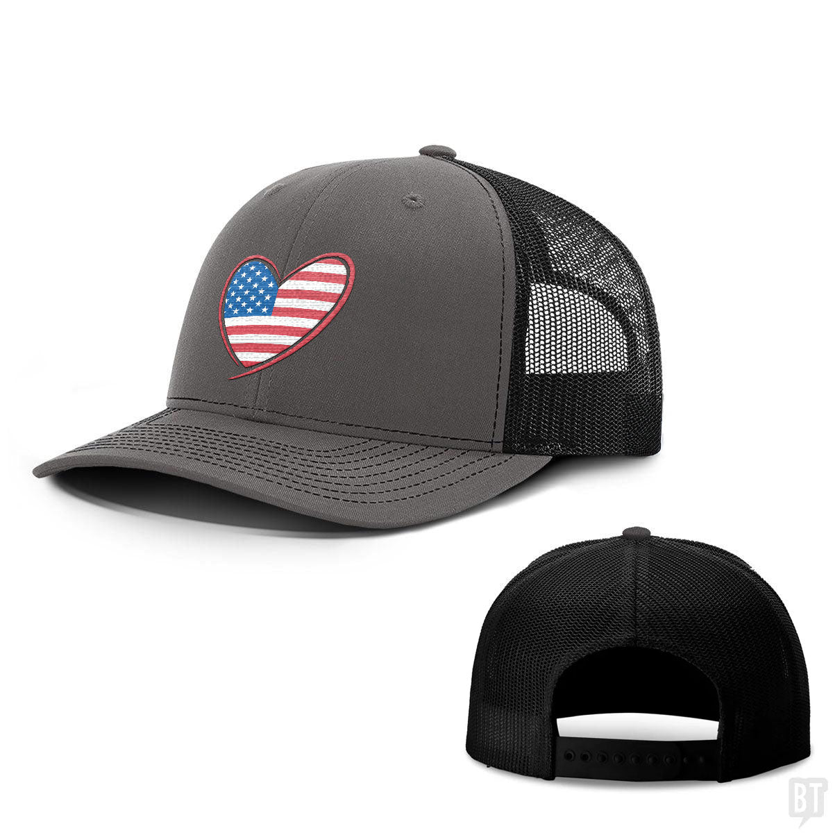 Heart US Flag Hats