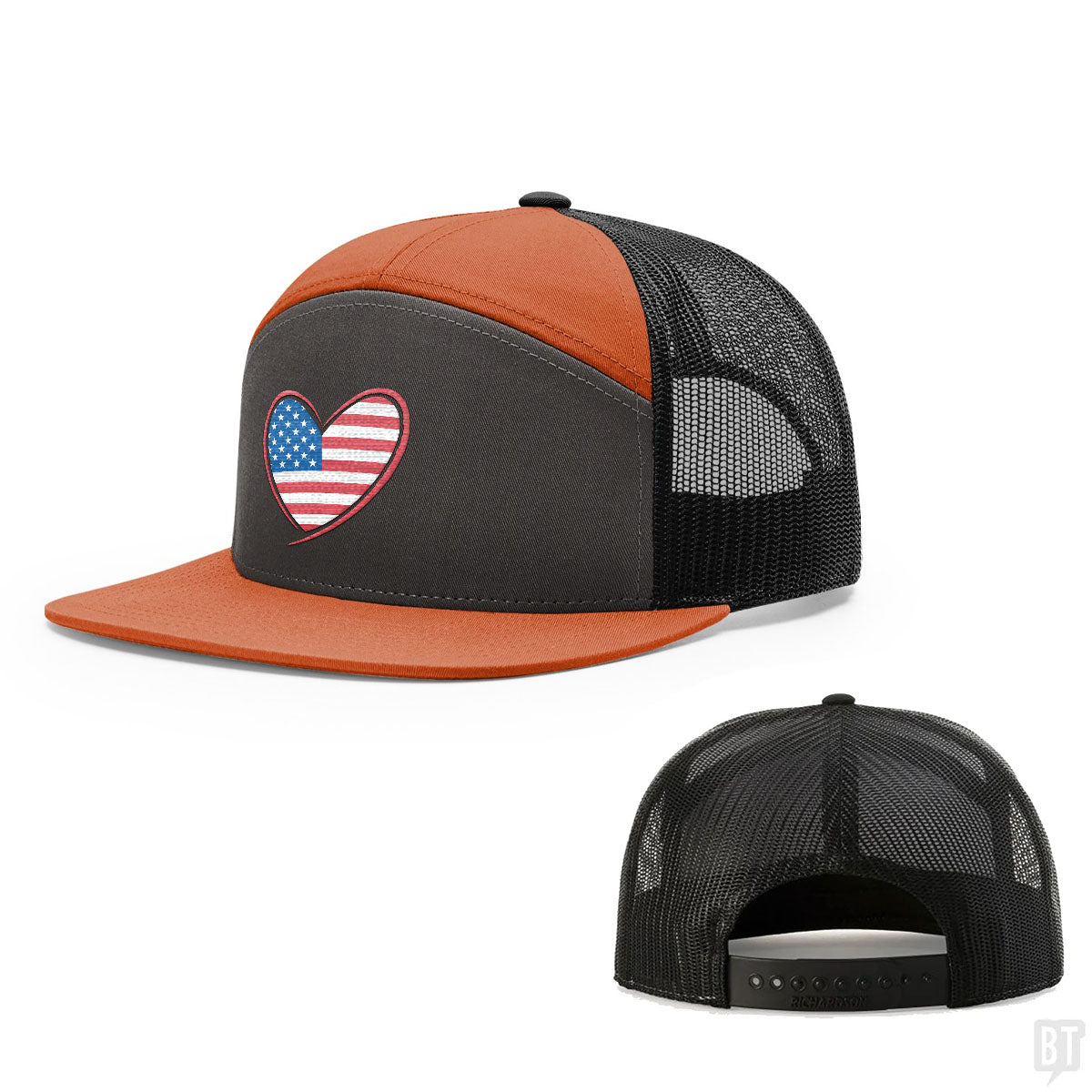 Heart US Flag Hats