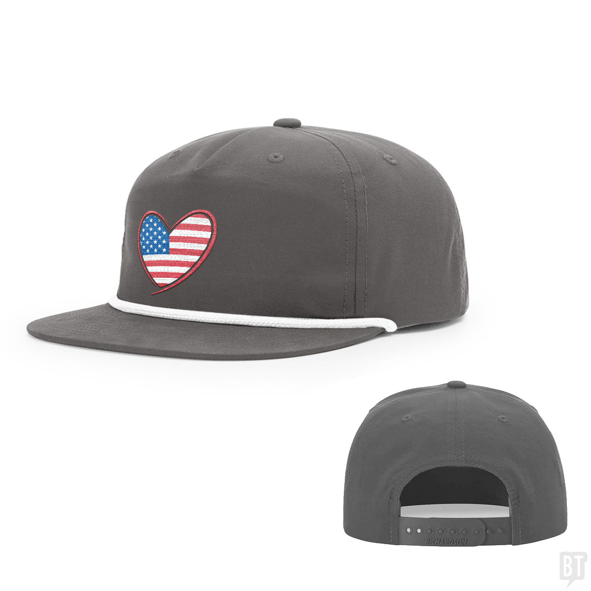 Heart US Flag Hats