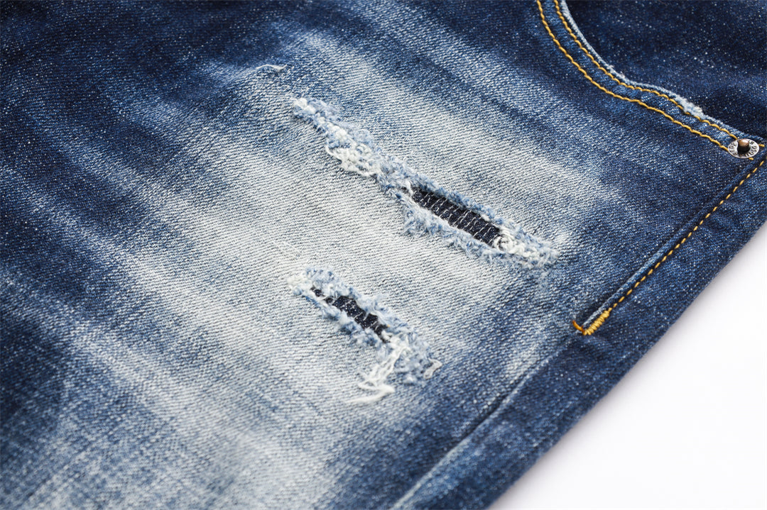 DSQ2 Men's Slim Fit Ripped Jeans – Dark Wash
