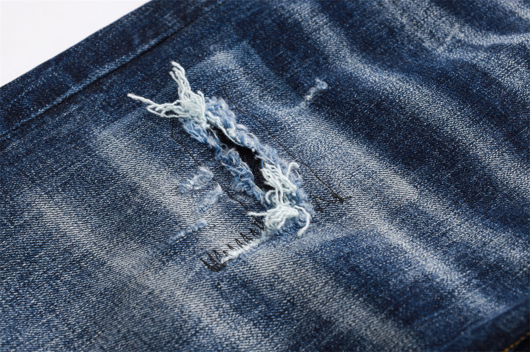 DSQ2 Men's Slim Fit Ripped Jeans – Dark Wash Stretch Denim