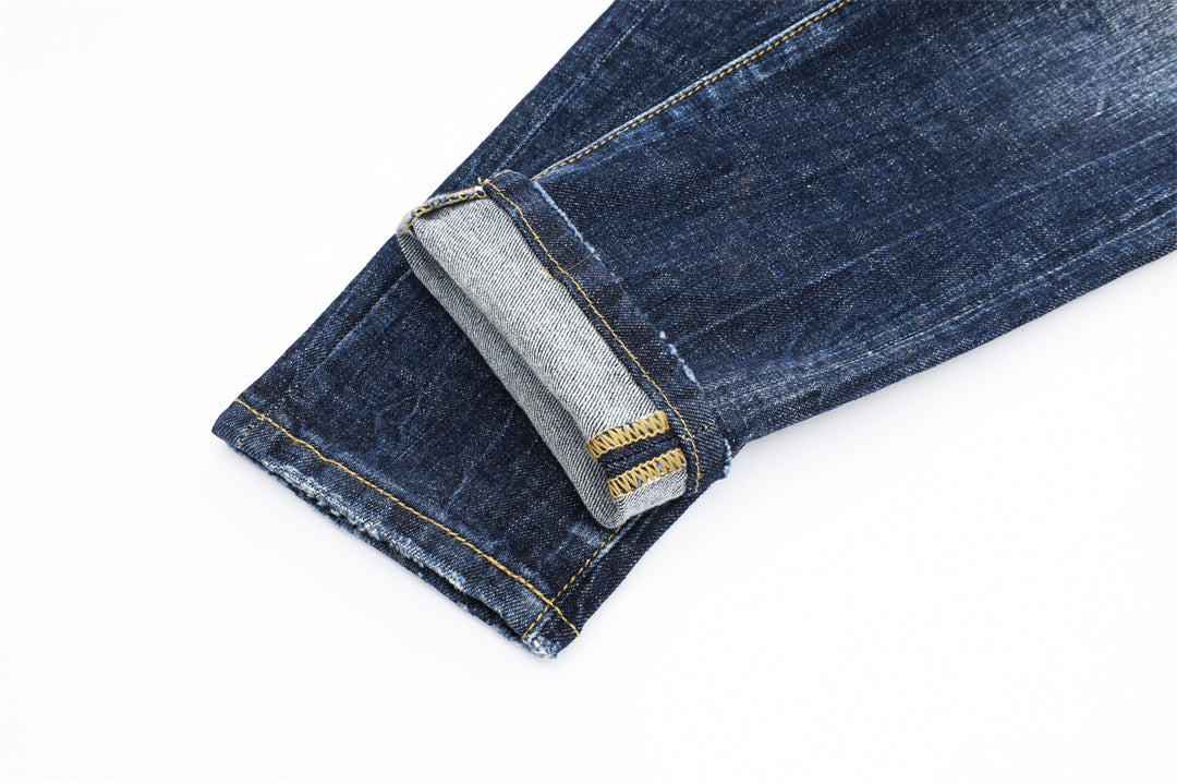 DSQ2 Men's Slim Fit Blue Jeans – Italian Design, Stretch Denim