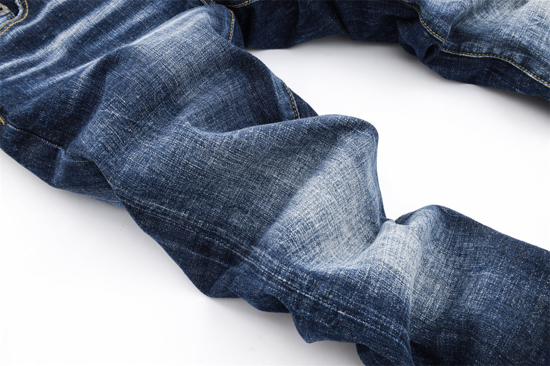 DSQ2 Men's Slim Fit Blue Jeans – Italian Design, Stretch Denim
