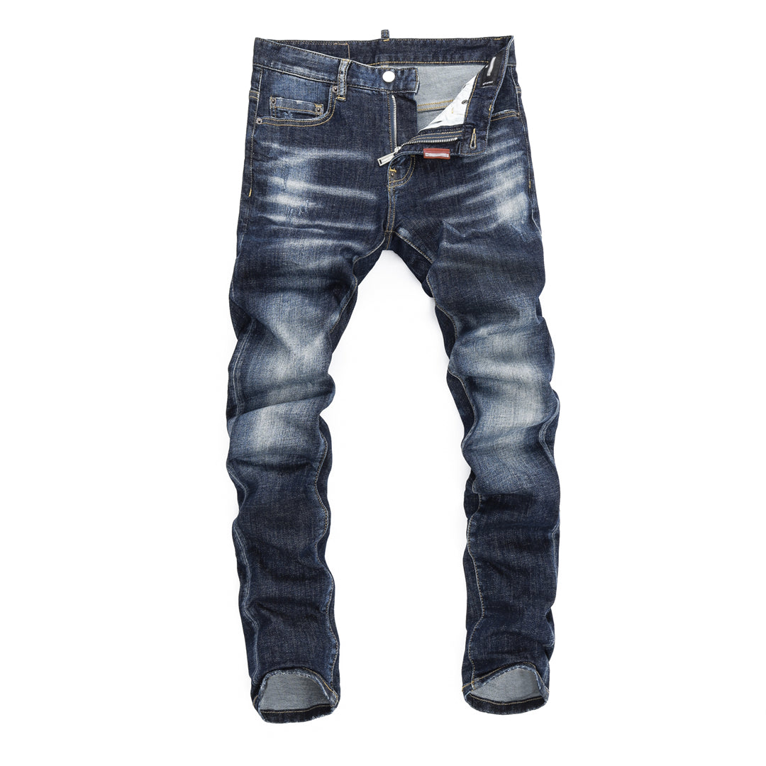 DSQ2 Men's Slim Fit Jeans – Dark Wash Stretch Denim