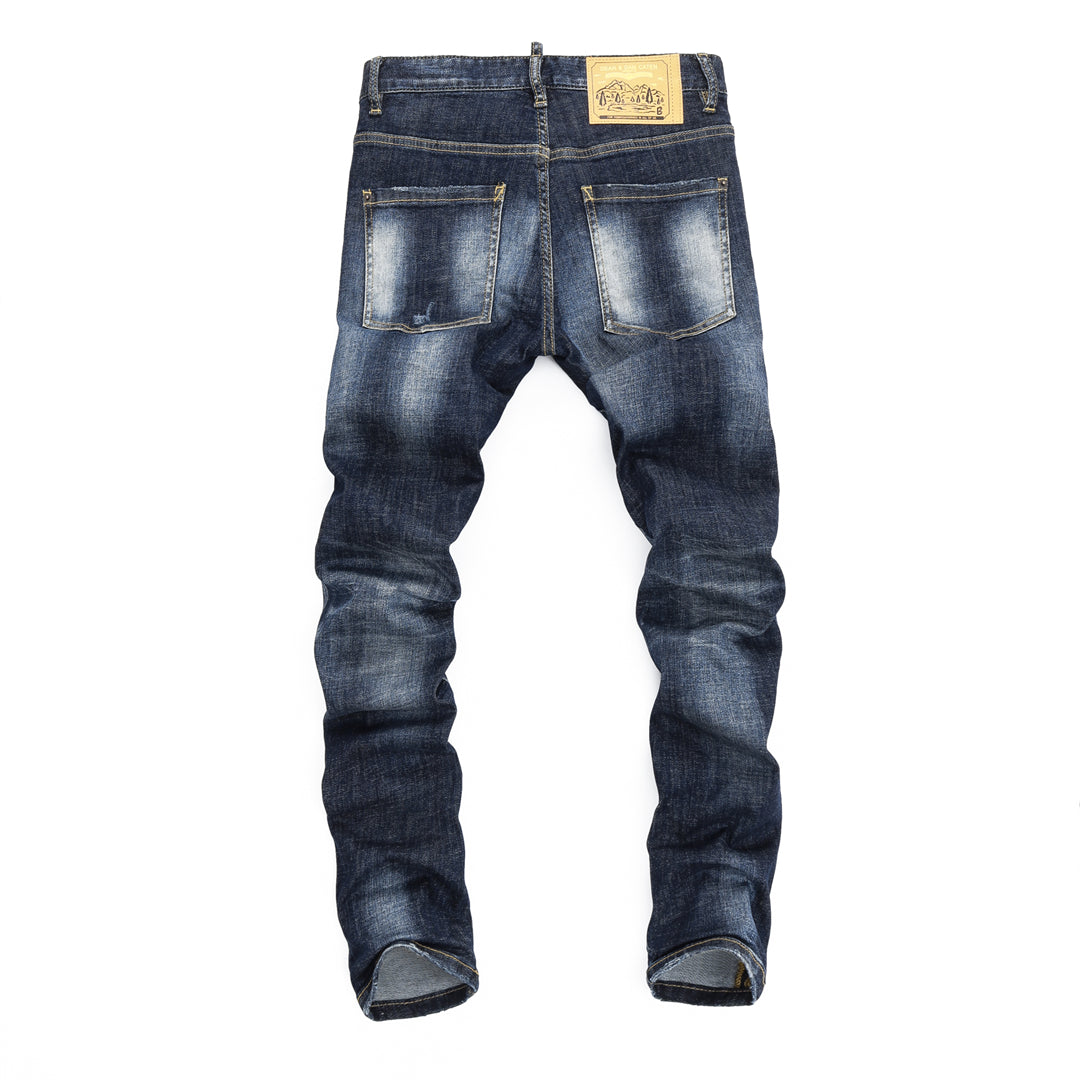 DSQ2 Men's Slim Fit Jeans – Dark Wash Stretch Denim