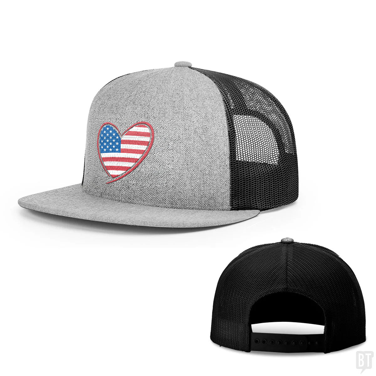 Heart US Flag Hats