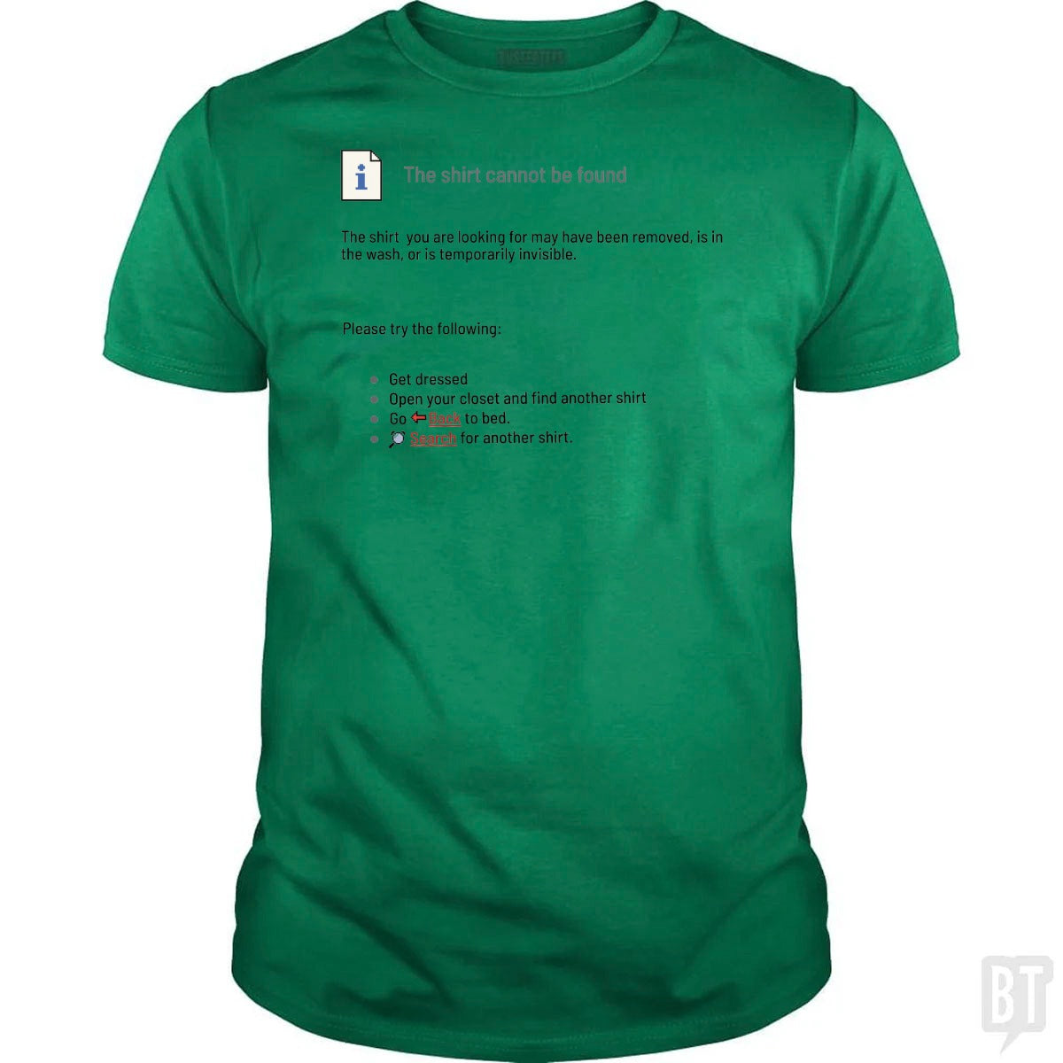 This Shirt Cannot Be Found
