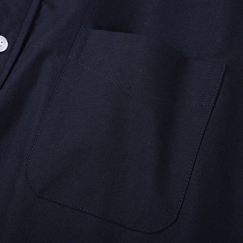 Premium 4-Bar Embroidered Oxford Elastic Shirt