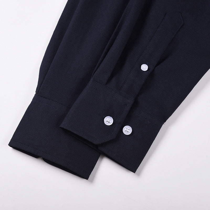 Premium 4-Bar Embroidered Oxford Elastic Shirt