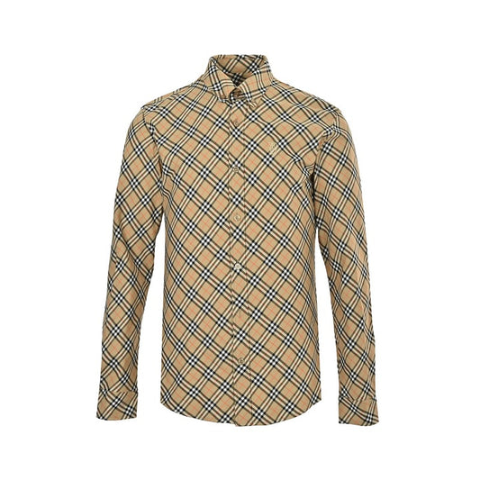 Burberry Long-sleeve diagonal plaid shirt