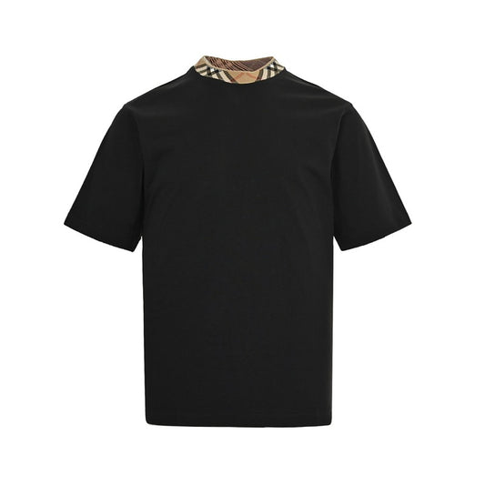 Burberry Plaid-Collar Panel T-Shirt