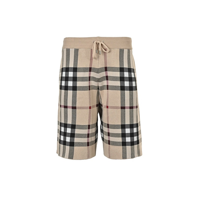 Burberry Large-Check Knit Shorts