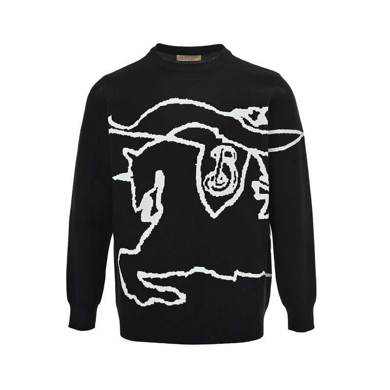 Burberry Jacquard Crew-Neck Sweater