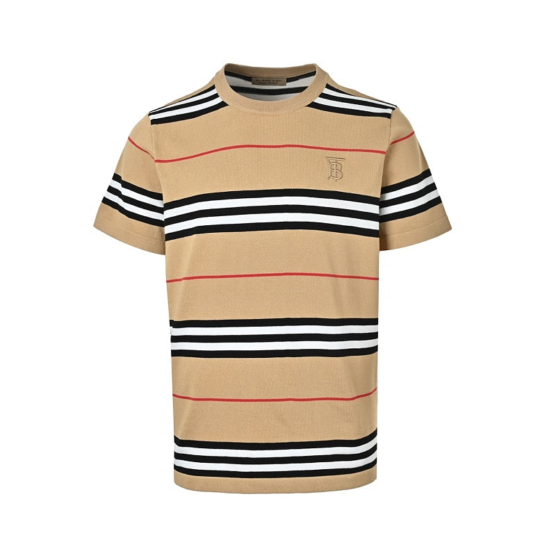 Burberry Striped Short-Sleeve Knit T-Shirt
