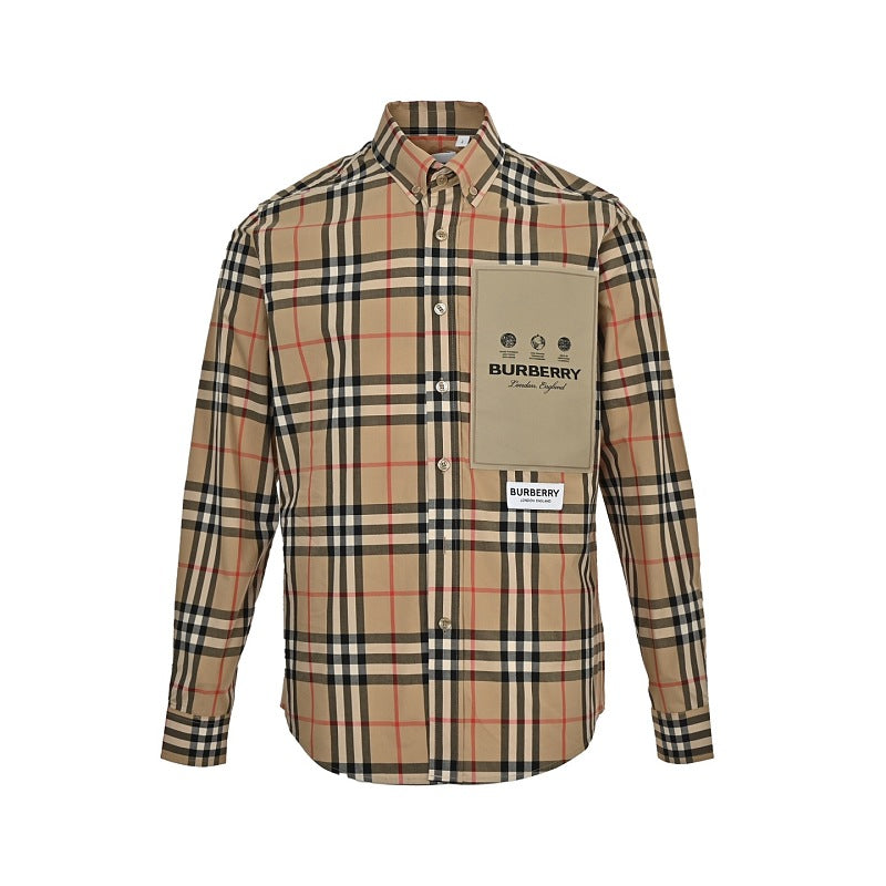 Burberry Patch-Detail Plaid Shirt