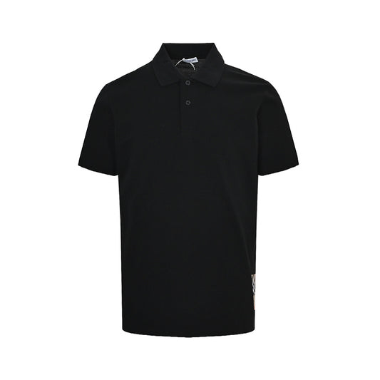 Burberry Short-Sleeve Polo T-Shirt with Patch Detail