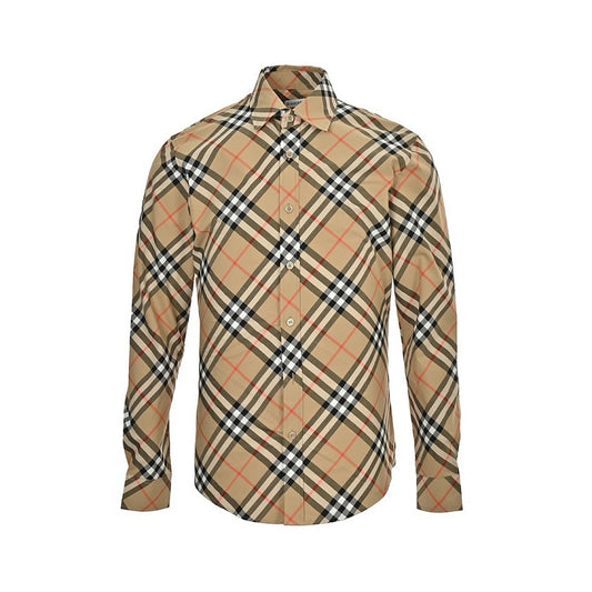 Burberry Long-sleeve diagonal plaid shirt