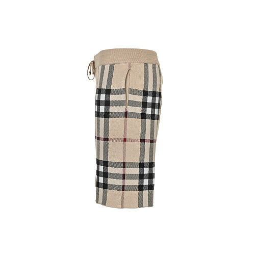 Burberry Large-Check Knit Shorts