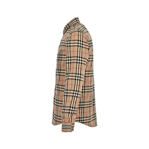Burberry Webbing-detail plaid shirt