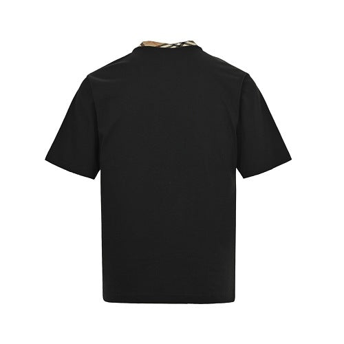 Burberry Plaid-Collar Panel T-Shirt