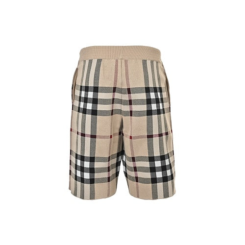 Burberry Large-Check Knit Shorts