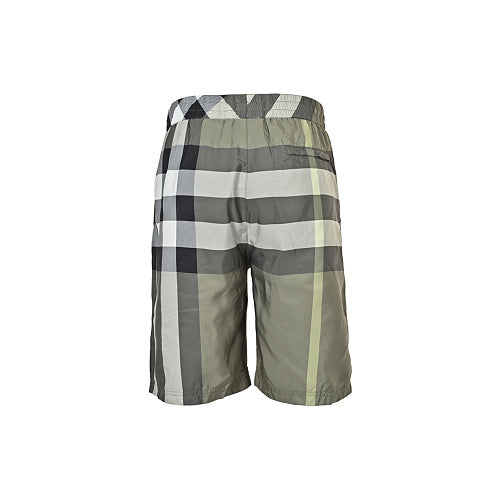 Burberry Diagonal Plaid Beach Shorts