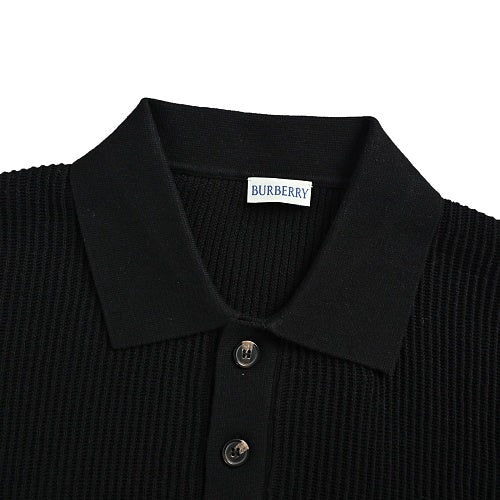 Burberry Short-Sleeve Knitted Polo Shirt