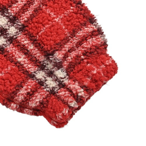 Burberry Red Plaid Suede Jacket