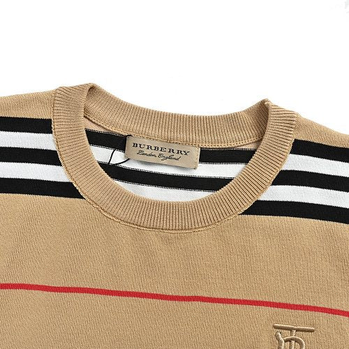 Burberry Striped Short-Sleeve Knit T-Shirt