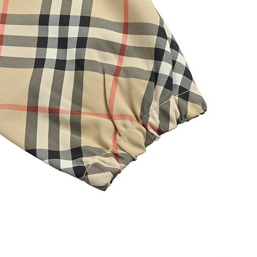 Burberry Plaid hooded jacket with cinched waist