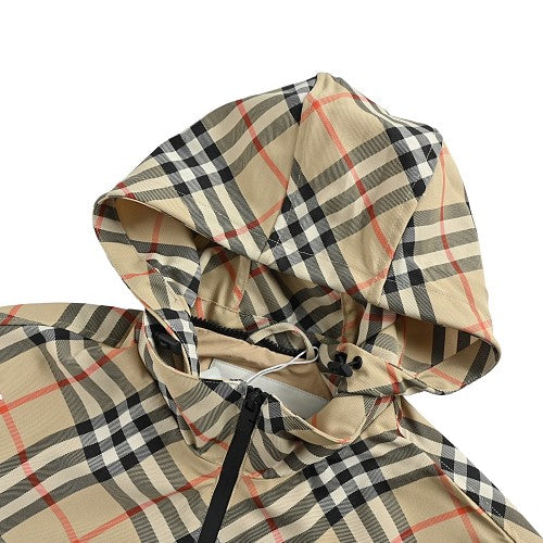 Burberry Plaid hooded jacket with cinched waist