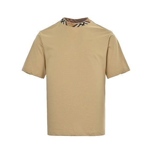 Burberry Plaid-Collar Panel T-Shirt