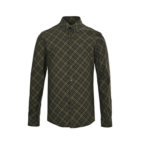 Burberry Long-sleeve diagonal plaid shirt