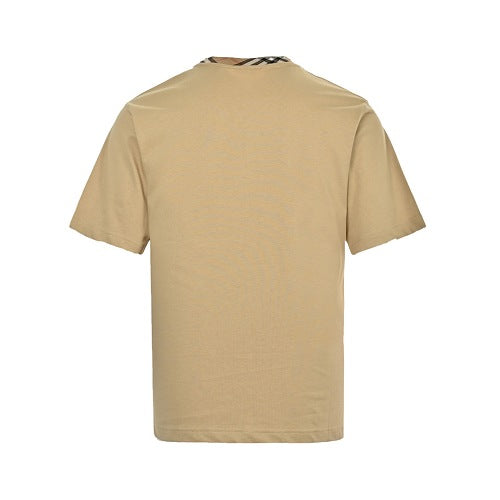 Burberry Plaid-Collar Panel T-Shirt