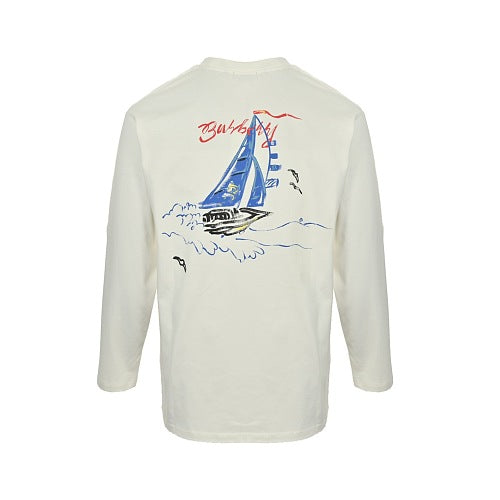 Burberry Embroidered Long-Sleeve T-Shirt
