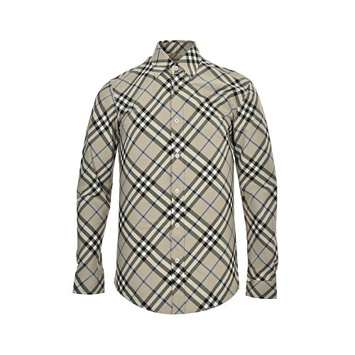 Burberry Long-sleeve diagonal plaid shirt