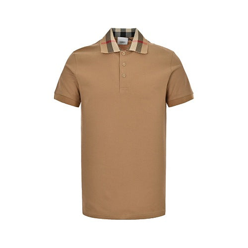 Burberry Polo Shirt with Plaid Collar