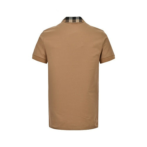 Burberry Polo Shirt with Plaid Collar