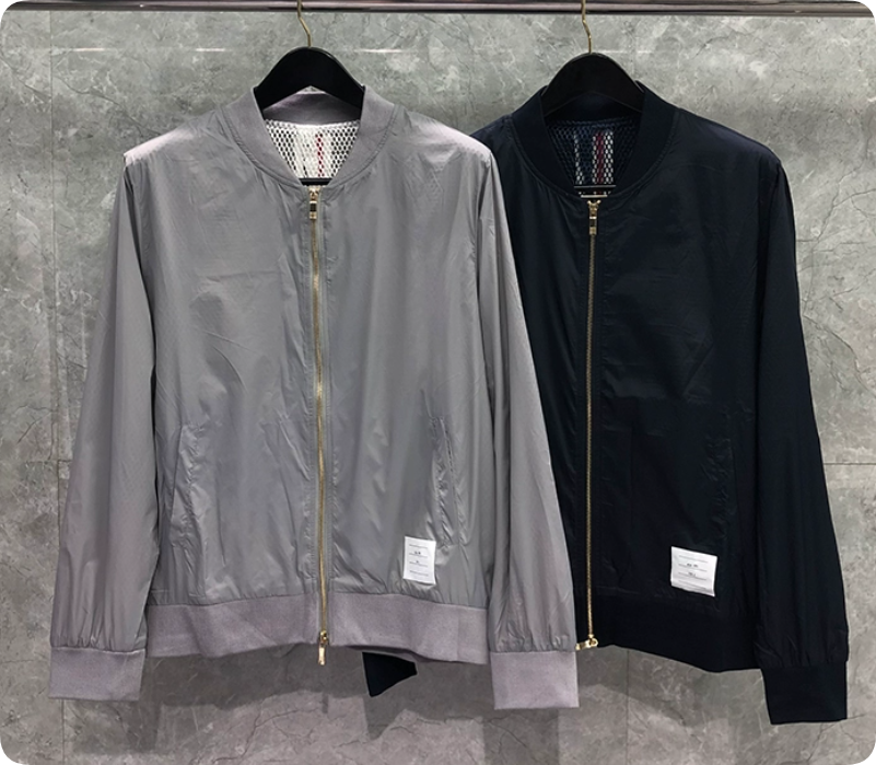 Thom Browne4-Bar Back Stripe Jacket with Signature Grosgrain Detail