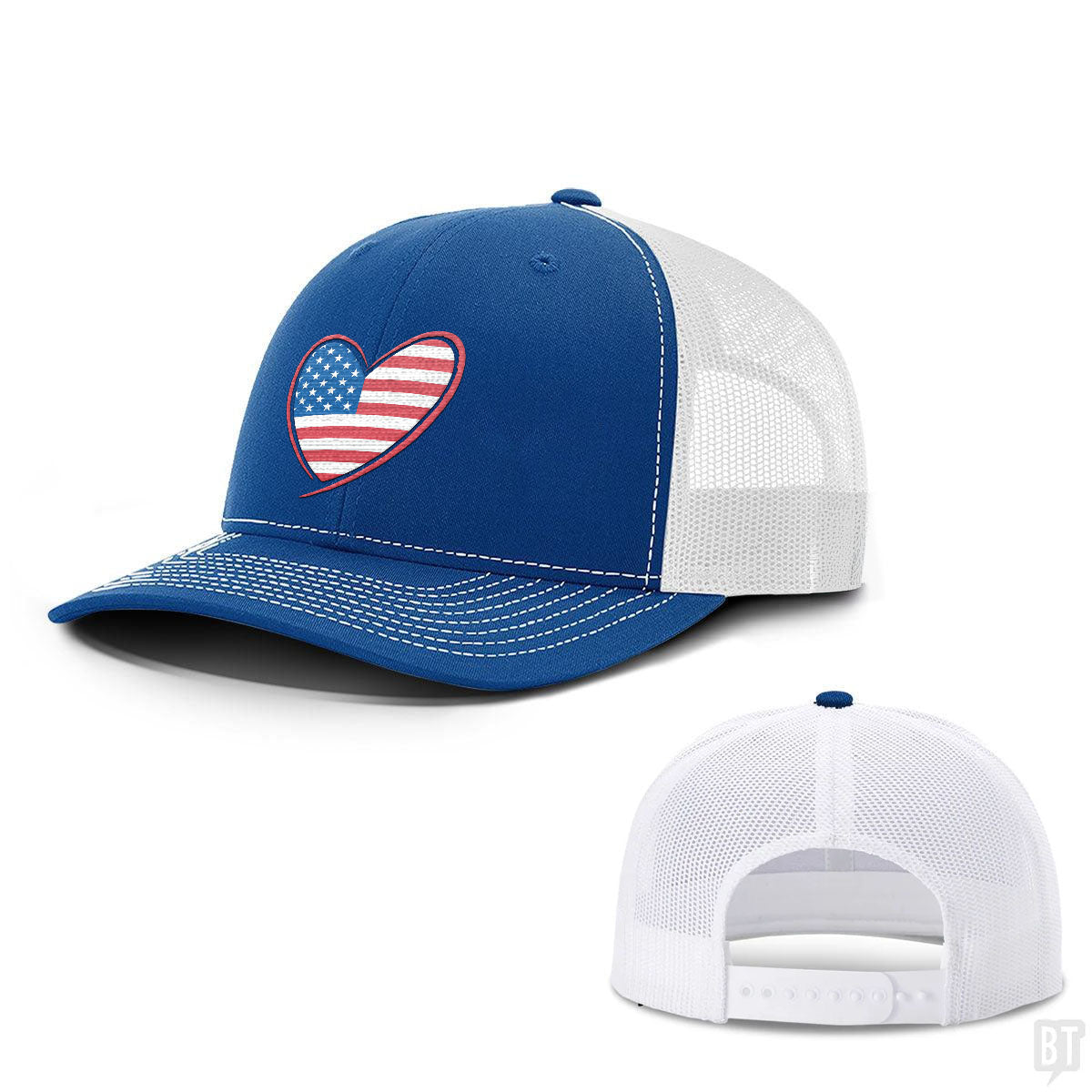 Heart US Flag Hats
