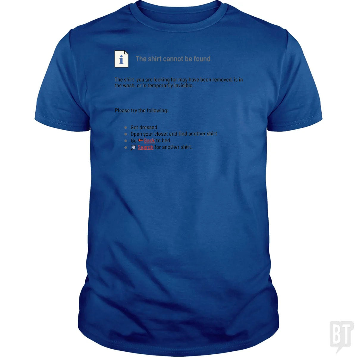 This Shirt Cannot Be Found