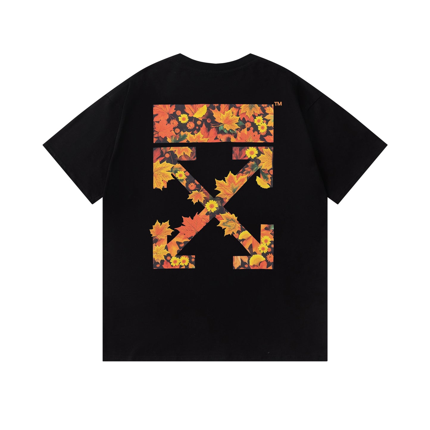 OFF-WHITE  Chrysanthemum-pattern T-shirt