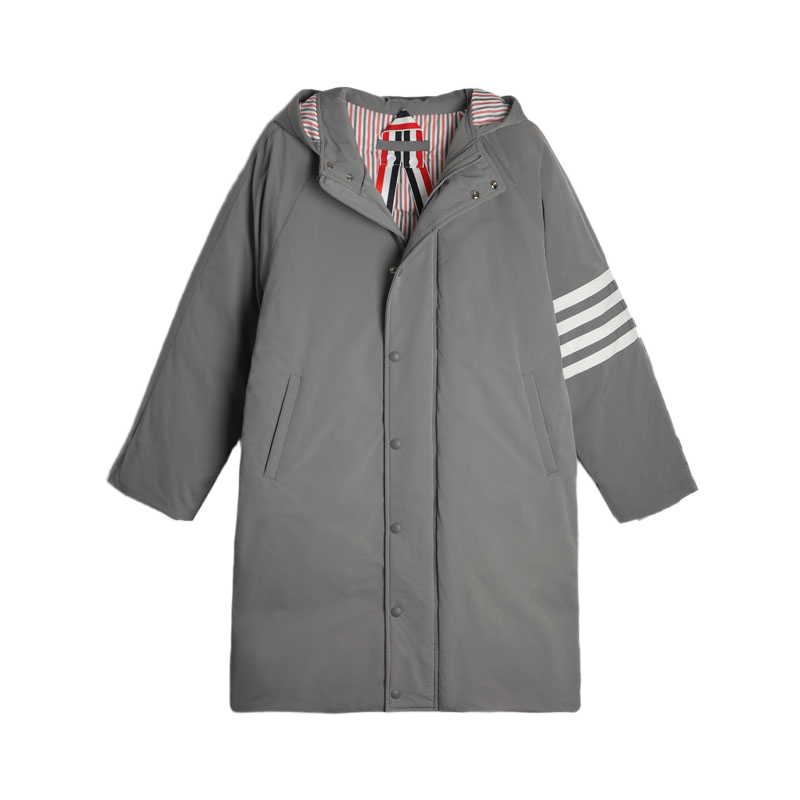 Thom BrownePremium 4-Bar Long Down Jacket - 90% White Duck Down