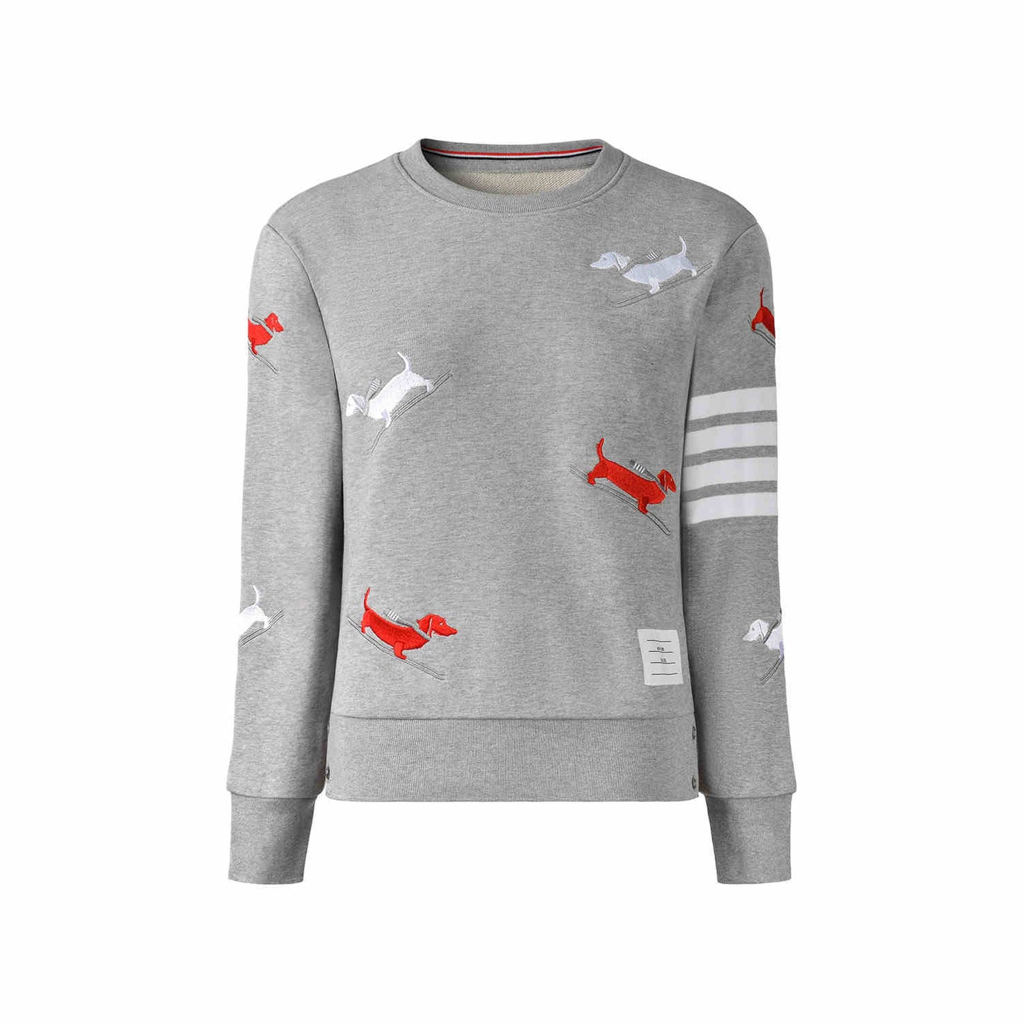 Thom Browne4-Bar Puppy Embroidered Crew Neck Sweatshirt - Premium Pullover