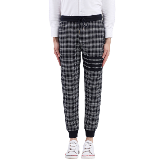Thom BrowneUnisex Sports Pants - 100% Cotton with 4-Bar Stripe Detail